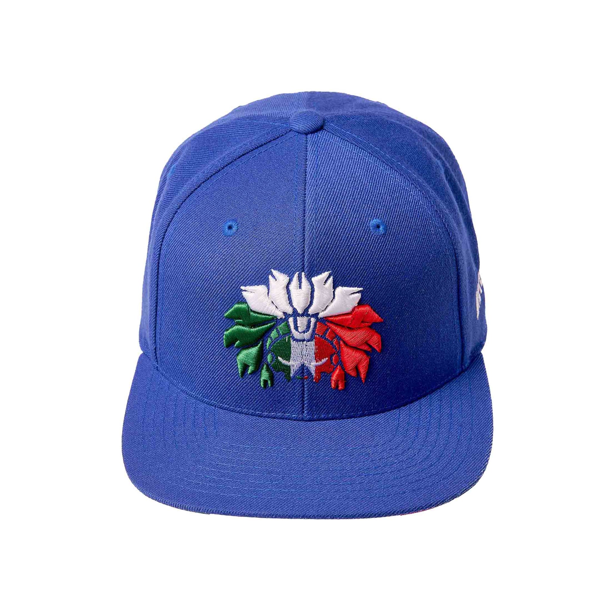 Gorra color Azul con Visera de Bandera Mexicana - Logo Patrio