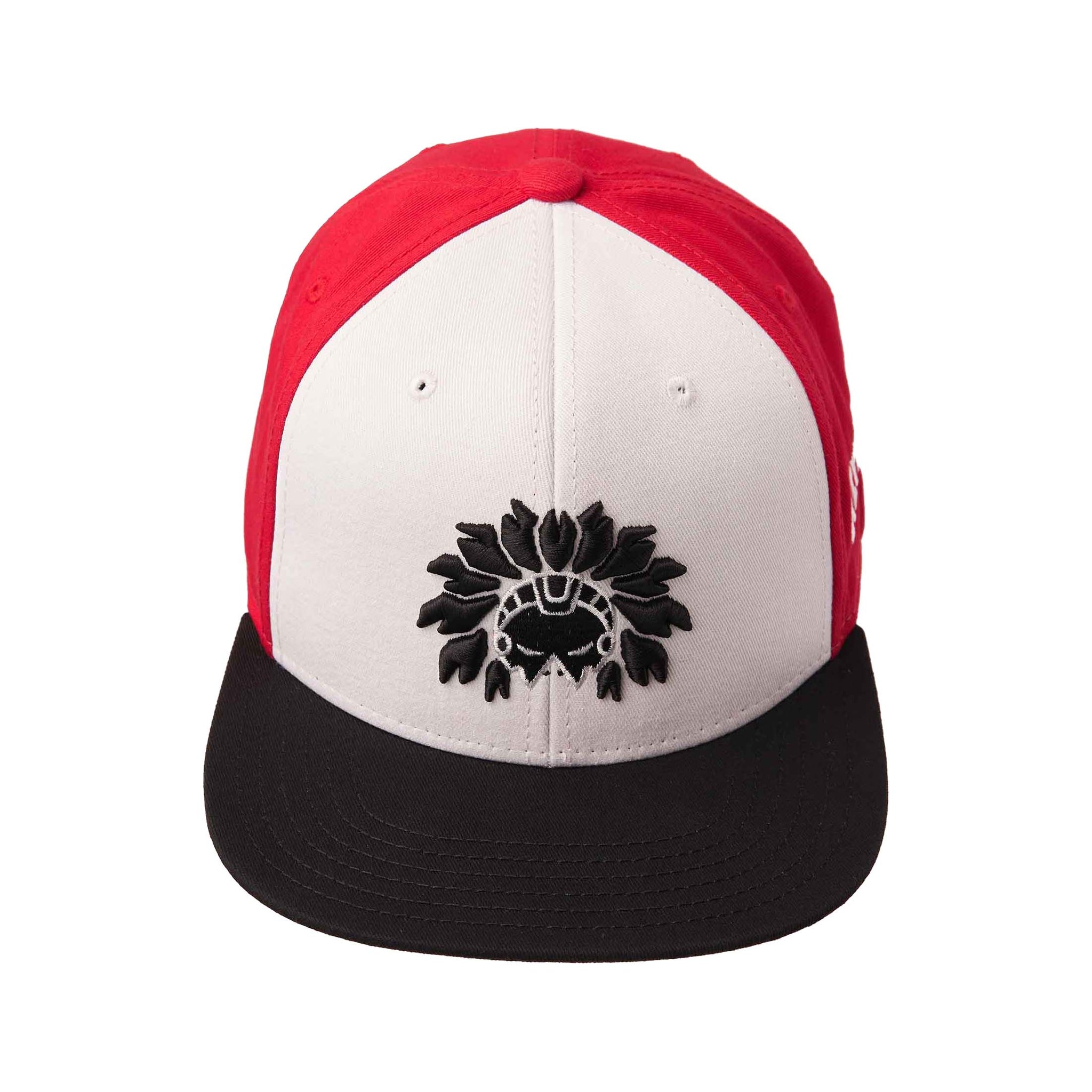 Gorra Tanke color Blanco Negro y Rojo - Logo Negro