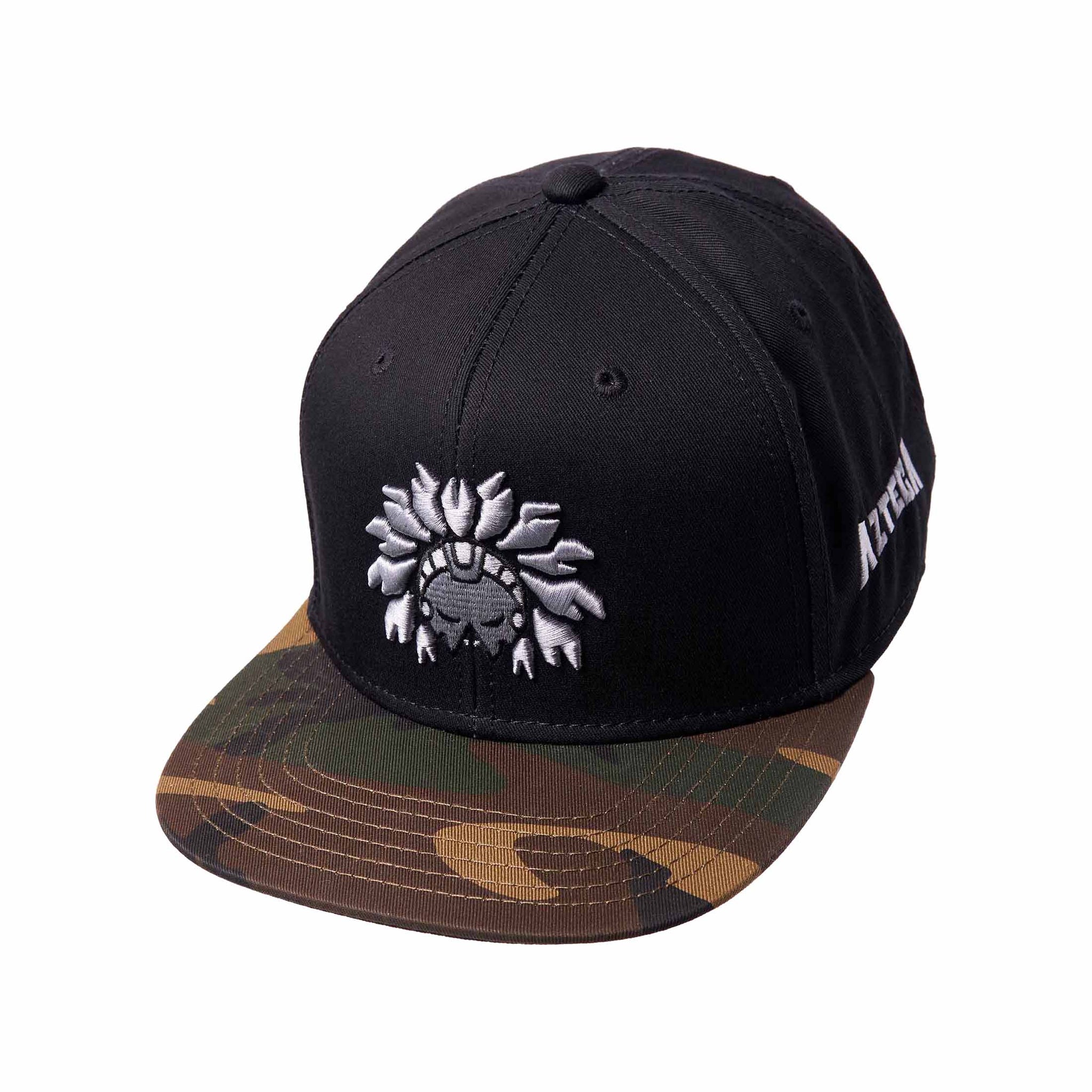 Gorra Foxtrot Negra con Visera Militar - Logo Plata