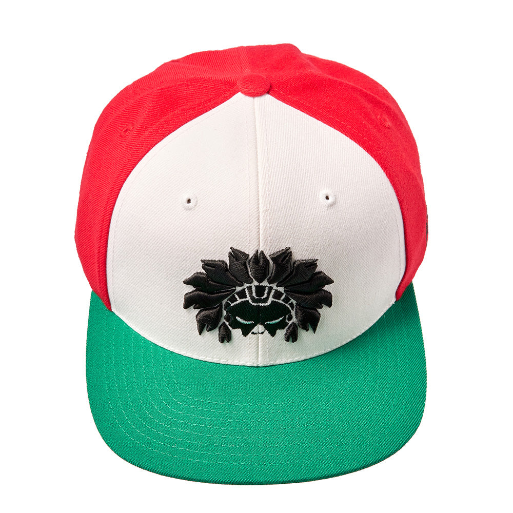 Gorra Tricolor con Visera de Bandera Mexicana - Logo Negro