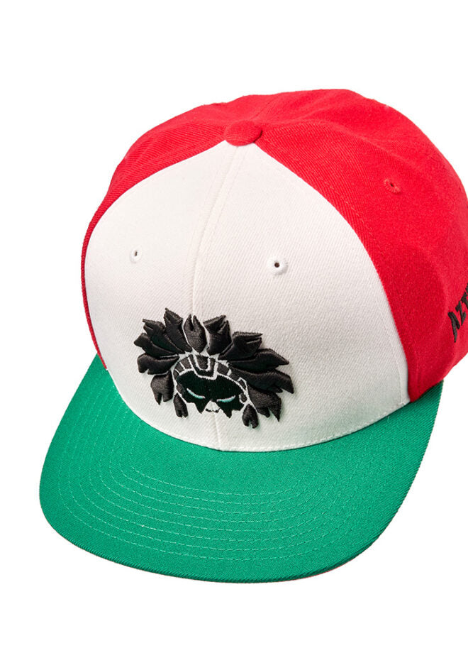 Gorra Tricolor con Visera de Bandera Mexicana - Logo Negro