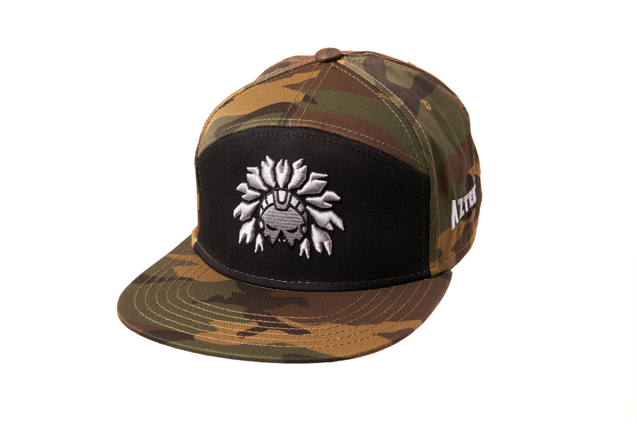 Gorra Foxtrot frente Negro con Diseño Militar - Logo Plata